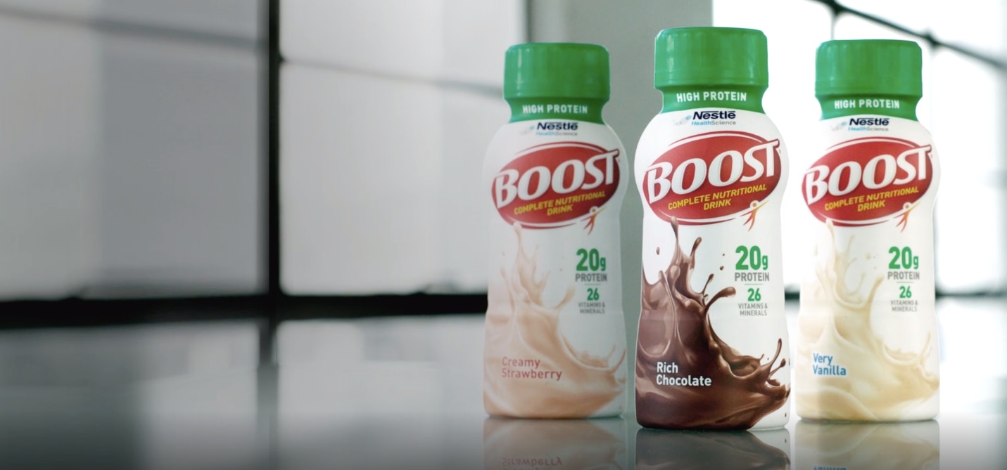 Nutritional drinks and shakes for adults boost