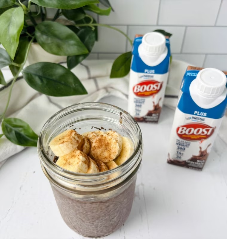 Chocolate Banana Chia Seed Pudding